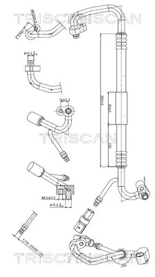 Conducta presiune variabila, aer conditionat TRISCAN 901029037