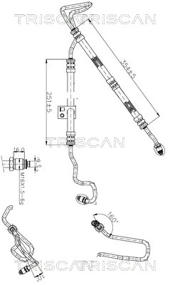 Furtun hidraulic, sistem de directie TRISCAN 851623002