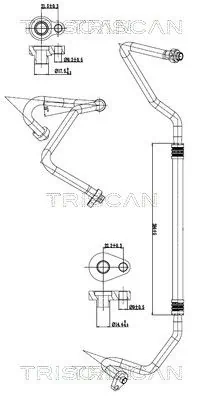 Conducta presiune variabila, aer conditionat TRISCAN 9010 16076