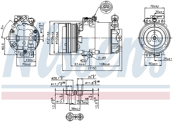 Compresor, climatizare NISSENS 89322