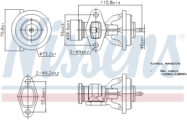 Supapa EGR NISSENS 98439