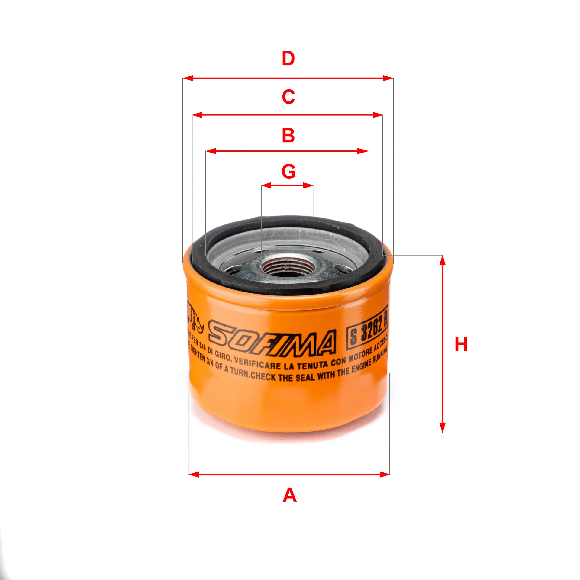Filtru ulei SOFIMA S3262R