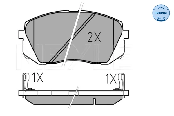 Set placute frana, frana disc MEYLE 025 245 0116/W