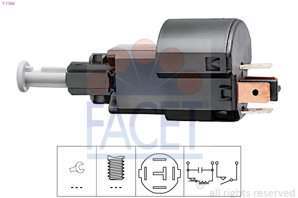 Comutator lumini frana FACET 7.1156