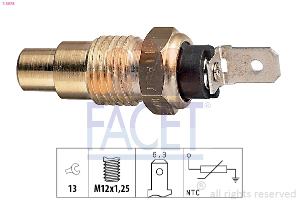 Senzor, temperatura lichid de racire FACET 7.3078