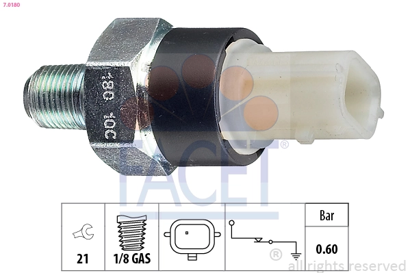 Senzor presiune ulei FACET 7.0180