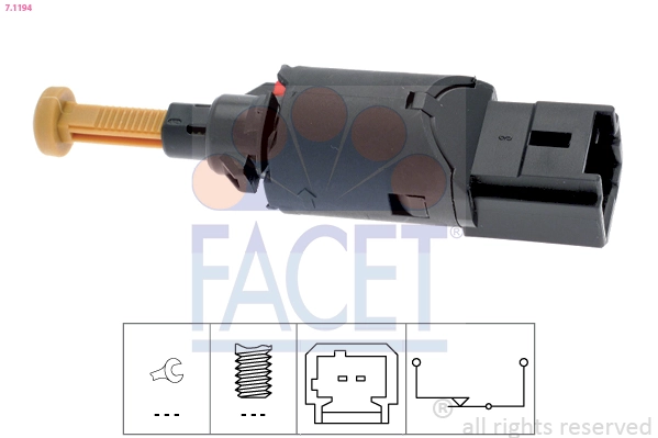 Comutator lumini frana FACET 7.1194