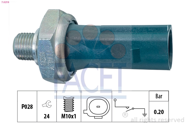 Senzor presiune ulei FACET 7.0219
