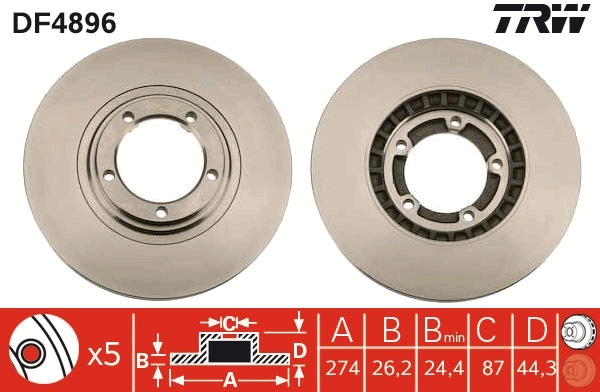 Disc frana TRW DF4896