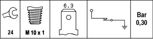 Senzor presiune ulei HELLA 6ZL 003 259-391