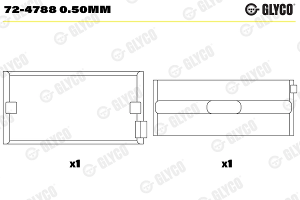 Cuzineti, arbore cotit GLYCO 72-47880.50mm