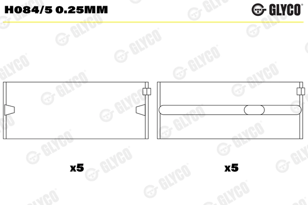 Cuzineti, arbore cotit GLYCO H084/50.25mm
