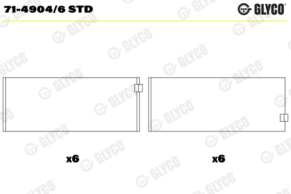 Cuzineti biela GLYCO 71-4904/6STD