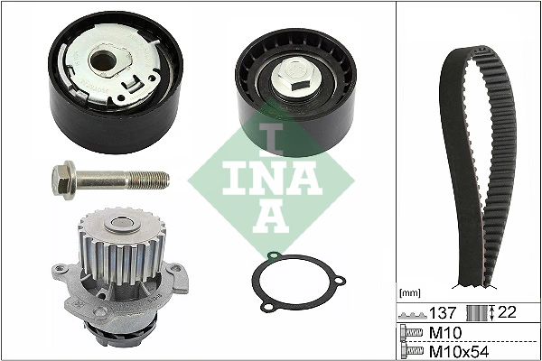 Set pompa apa+curea dintata INA 530053630