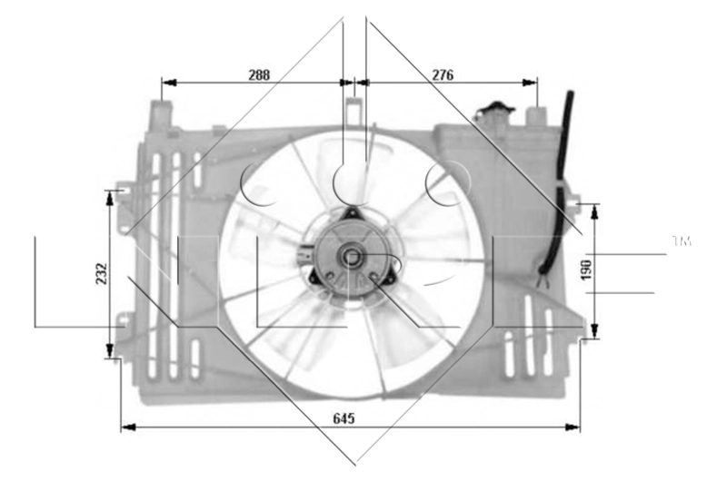Ventilator, radiator NRF 47053