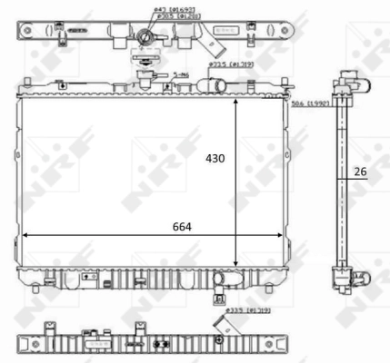 Radiator, racire motor NRF 59046