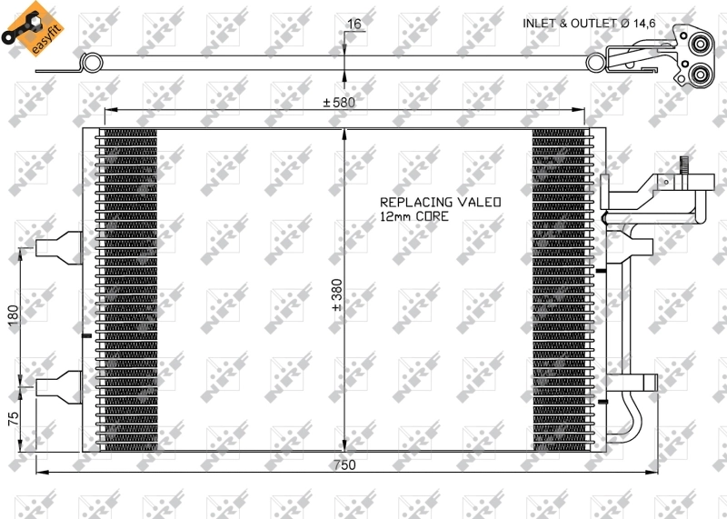Condensator, climatizare NRF 35770