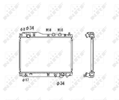 Radiator, racire motor NRF 53461