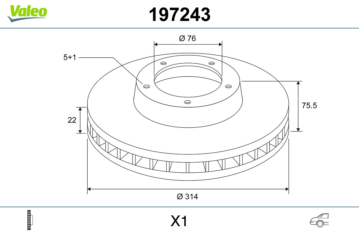 Disc frana VALEO 197243