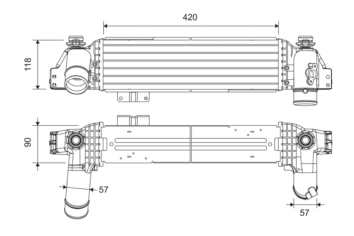 Intercooler, compresor VALEO 822946