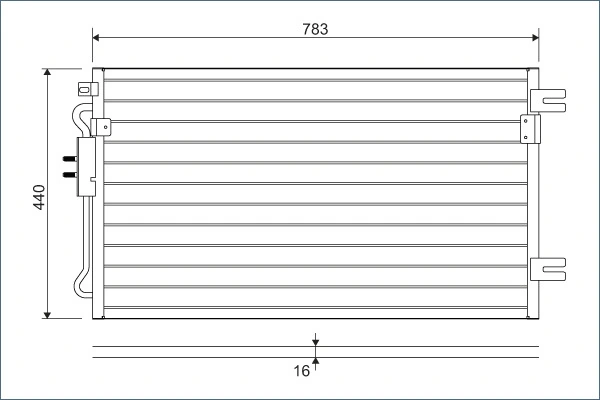 Condensator, climatizare VALEO 817739