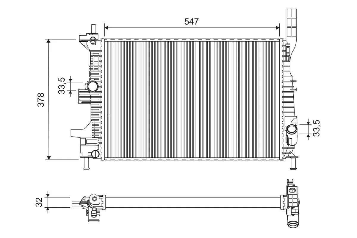 Radiator, racire motor VALEO 701675