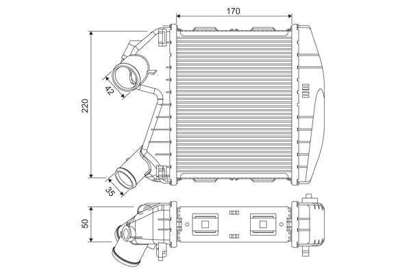 Intercooler, compresor VALEO 818730