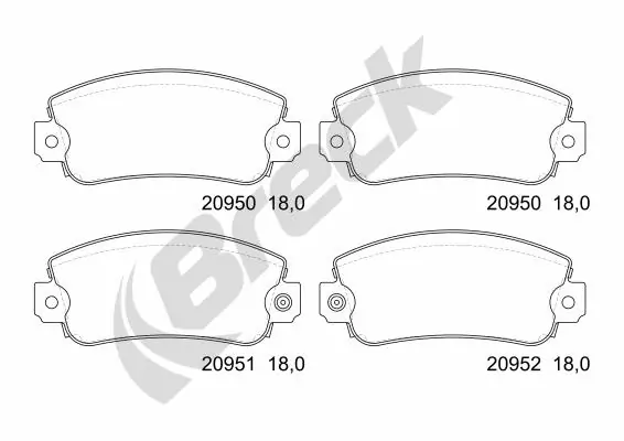 Set placute frana, frana disc BRECK 209500070210