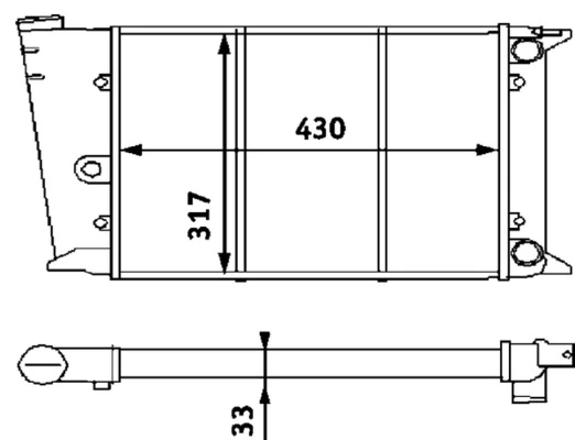 Radiator, racire motor MAHLE CR 420 000P