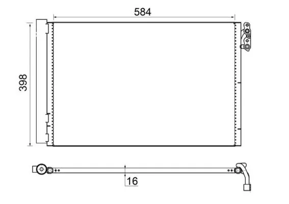Condensator, climatizare MAHLE AC 413 001S