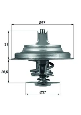 Termostat, lichid racire MAHLE ORIGINAL TX2587D