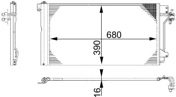 Condensator, climatizare MAHLE AC672000S