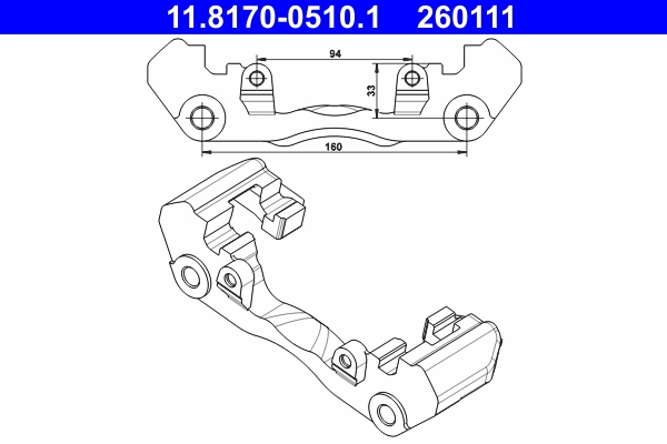Suport, etrier ATE 11.8170-0510.1