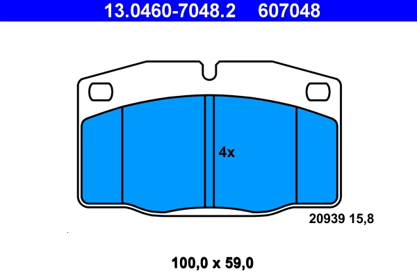 Set placute frana, frana disc ATE 13.0460-7048.2