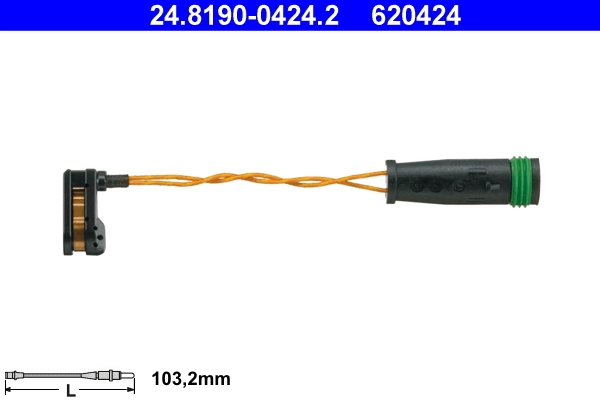 Senzor de avertizare, uzura placute de frana ATE 24.8190-0424.2