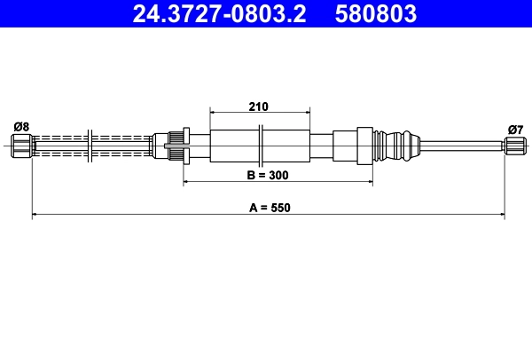 Cablu frana de parcare ATE 24.3727-0803.2