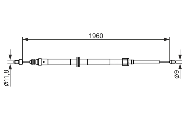 Cablu frana de parcare BOSCH 1 987 482 432