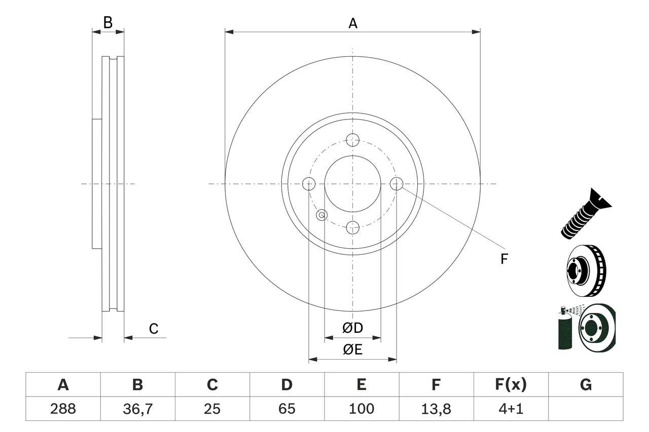 Disc frana BOSCH 0986479E81