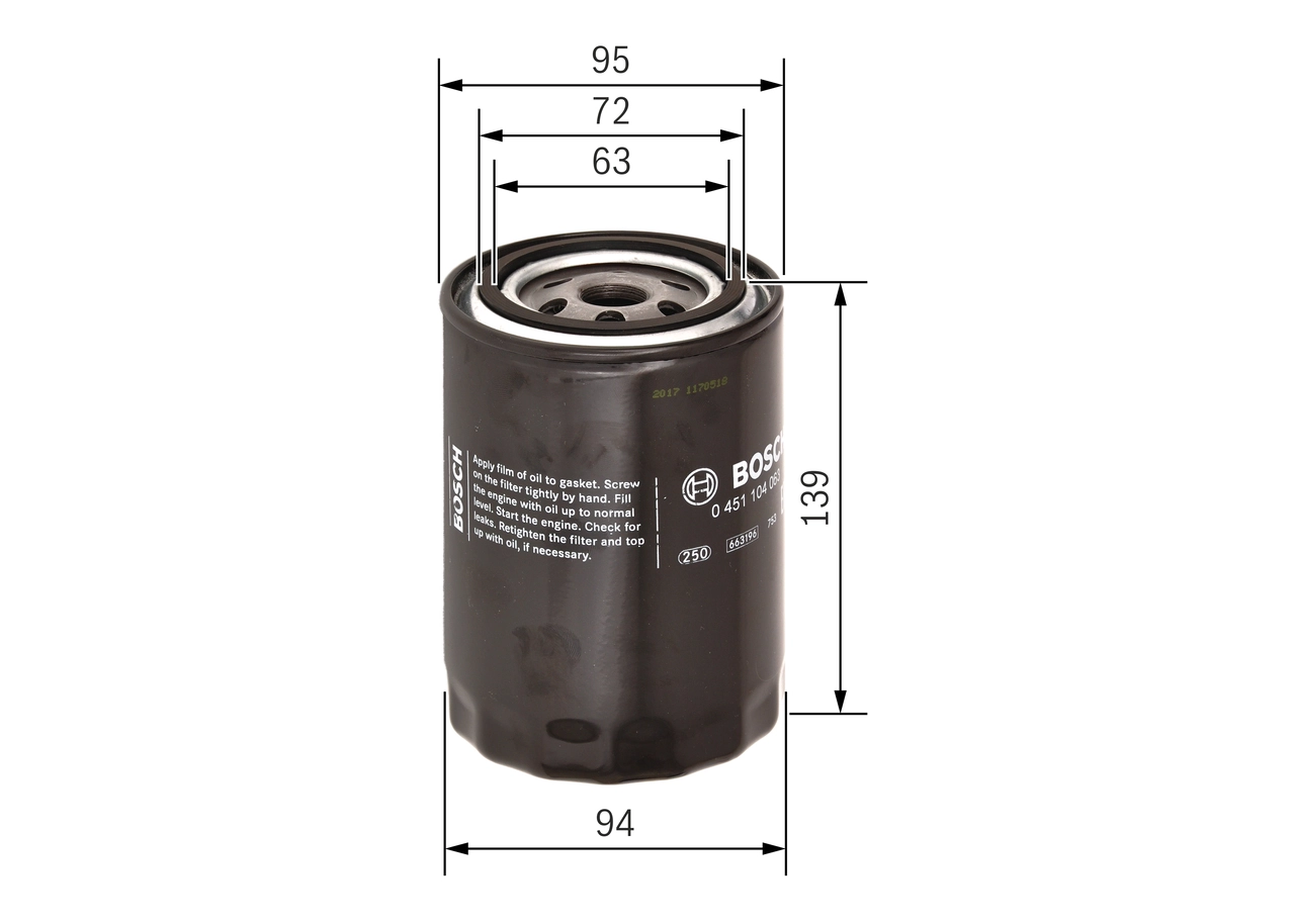 Filtru ulei BOSCH 0451104063