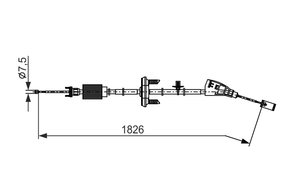 Cablu frana de parcare BOSCH 1 987 482 795