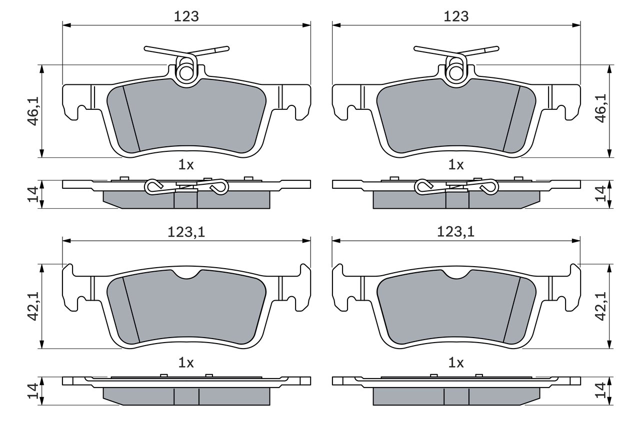 Set placute frana, frana disc BOSCH 0 986 424 866