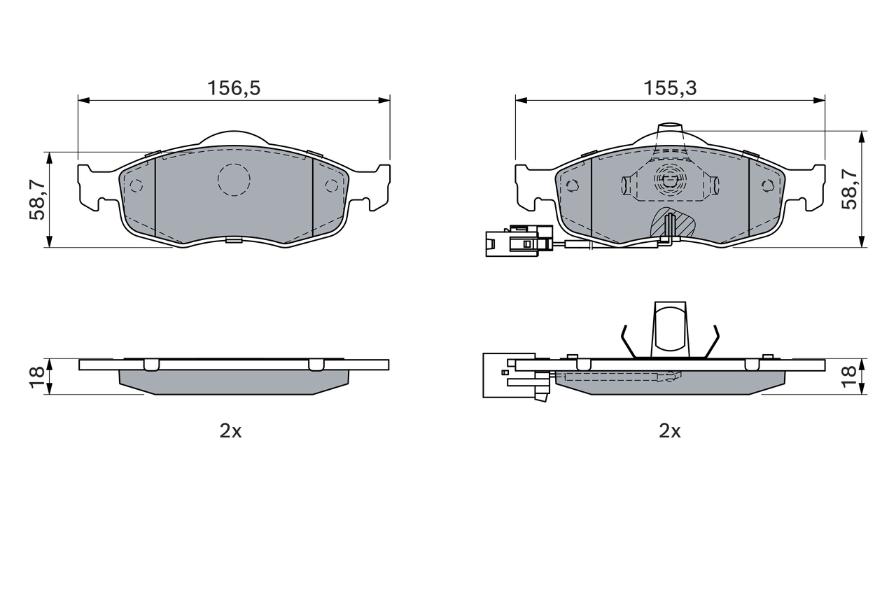 Set placute frana, frana disc BOSCH 0986424359