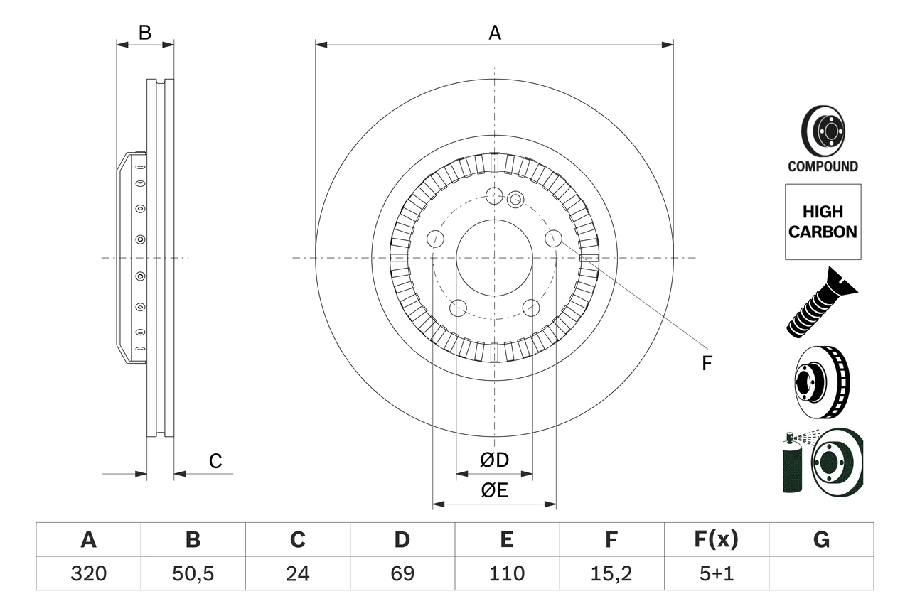 Disc frana BOSCH 0 986 479 H39