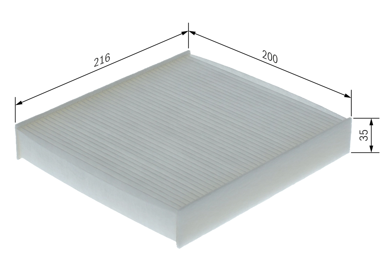 Filtru, aer habitaclu BOSCH 1987435156