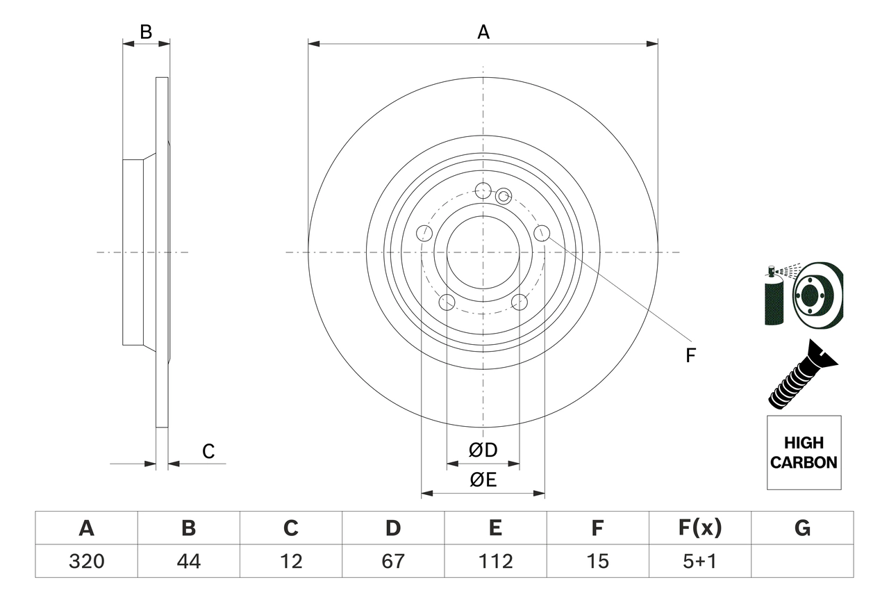 Disc frana BOSCH 0 986 479 F13