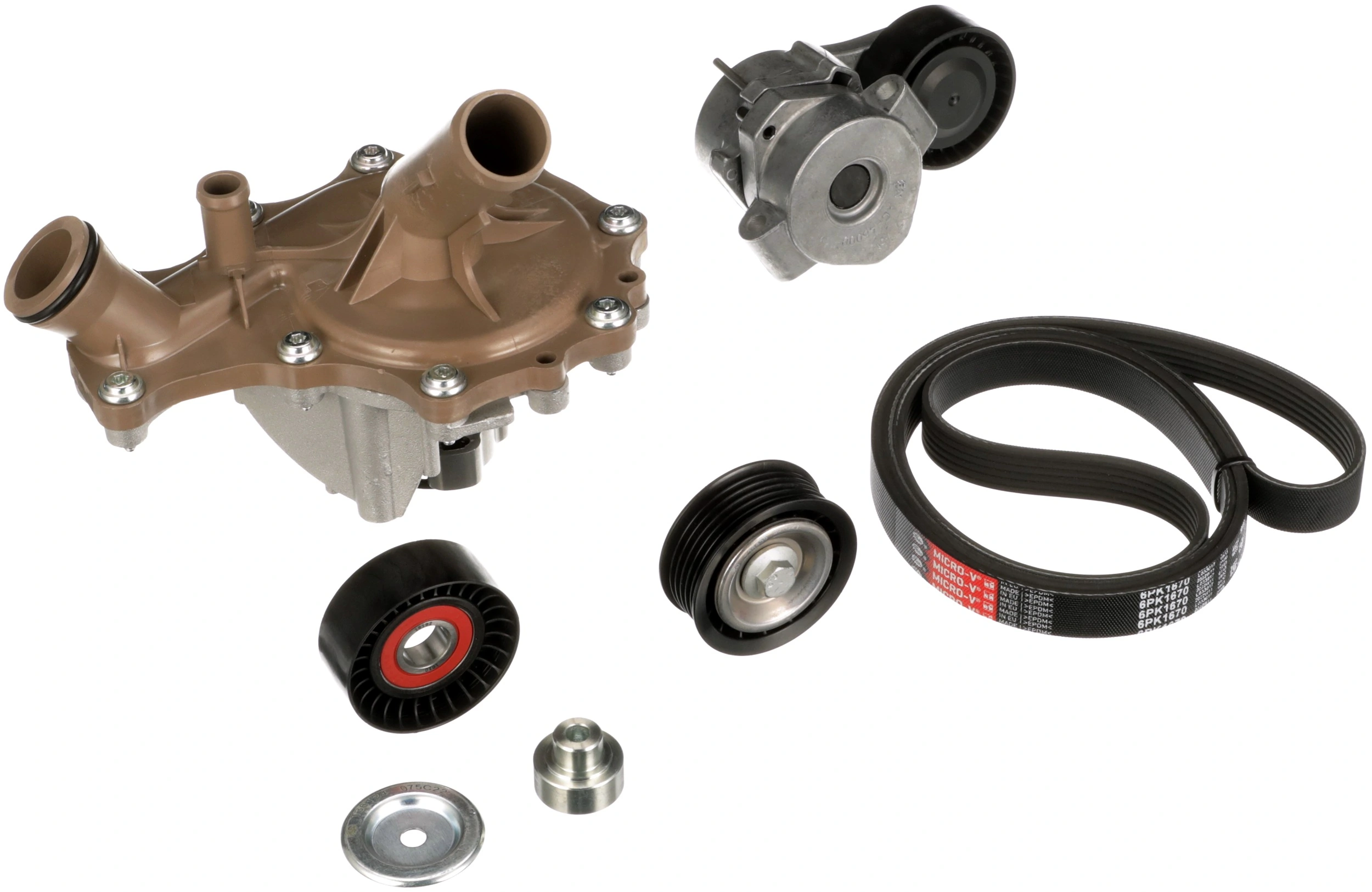 Pompa apa+set curea transmisie cu caneluri GATES KP26PK1670