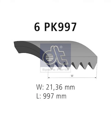 Curea transmisie cu caneluri DT Spare Parts 4.81104