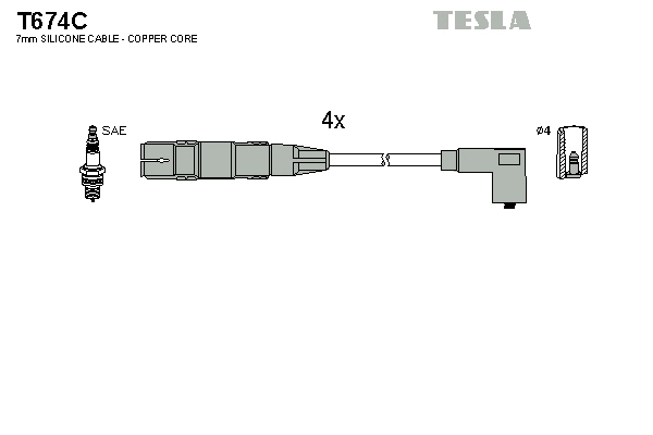 Set cablaj aprindere TESLA T674C