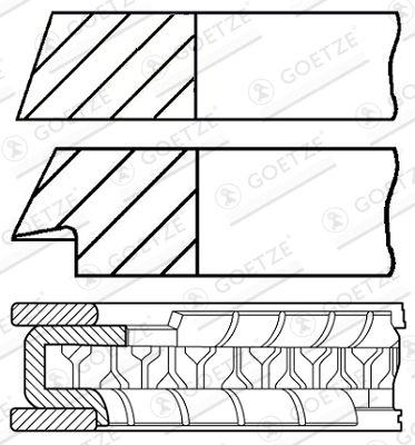 Set segmenti piston GOETZE ENGINE 08-101200-00