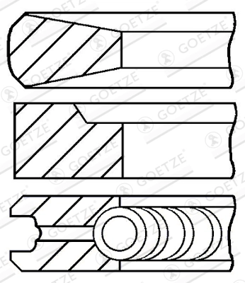Set segmenti piston GOETZE ENGINE 08-337500-00